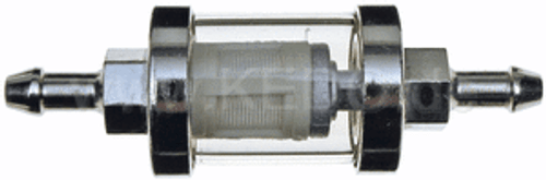 Fuel Filter, chrome-plated, for 6-7mm Fuel Line, washable Fuel Filter, chrome-plated, for 6-7mm Fuel Line, washable