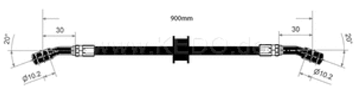 Brake Line 'GibbonSlap', Black Coating and Fittings YAMAHA SR400 SR500 Brake Line 'GibbonSlap', Black Coating and Fittings YAMAHA SR400 SR500