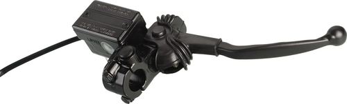 YAMAHA SR400, SR500 Replica Master Cylinder '48T' incl. Black Brake Lever, Clamp and Brake Light Switch, Suitable for OEM LH-Thread Mirror