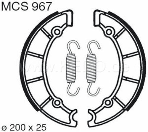 Brake Shoes Front SR400 SR500T TRW/Lucas Brake Shoes Front SR400 SR500T TRW/Lucas