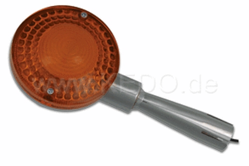 Indicator, rear, chrome plated, stem length from glass 100mm SR500  German Model to 83, 'E'-marked (Without bulb BA15s 12V/21W, see item 41004) Indicator, rear, chrome plated, stem length from glass 100mm SR500  German Model to 83, 'E'-marked (Without bulb BA15s 12V/21W, see item 41004)