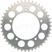 Sprocket rear 43T Aluminium Silver anodized