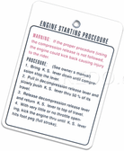 Engine Starting Procedure Card SR500 TT500 XT500