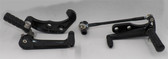 Rearset Footpegs SR400/500, Black, Drum Brake. Made from Alloy 6061 + 7075 CNC Billet, Can use the original Kick starter