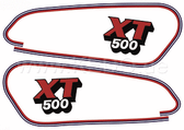 Fuel Tank Decal  Set 89 XT500 overcoatable, OEM reference # 3BH-24240-00, 3BH-24161-00