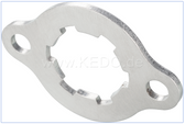 HeavyDuty Pinion Locking Plate, coarse toothed / bolted, OEM reference # 3Y1-17456-00, reinforced compared to OEM