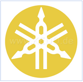 Decal 'Diapason', Gold, inverted, 1 Pair