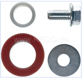 Chain Slider (Ring) incl. Bolt and small Parts, ready to mount, Set of 4 Pieces