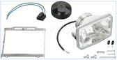 H4-Headlight Insert with Clear Lens for Original Headlight Fairing, E-approved, adjustable, with parking light