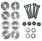 KEDO Footpeg Mount Bushings SR400/SR500 Complete Set, Massive Aluminium, Replacement for Rubber Bushings #27114 and Bracket #27115 (Frame)