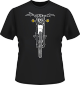 T-Shirt' XT500 frontal', black, Size XL, 2-colour printed, 100% cotton