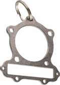 Key Fob 'Head Gasket 500cc', incl. key ring, made of slide-ground sturdy 1.5mm stainless steel, dim. approx. 43x39mm