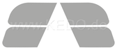 Side Cover Sticker Set, Silver (4 Pieces, suitable for Item K22419)