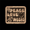 Peace Love Music Buckle