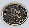 Texas A&M Forest Service Safety Award 10 Year Buckle (RESTRICTED)