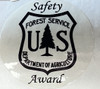 Forest Service Safety Award Sticker - 2.75 CLEAR