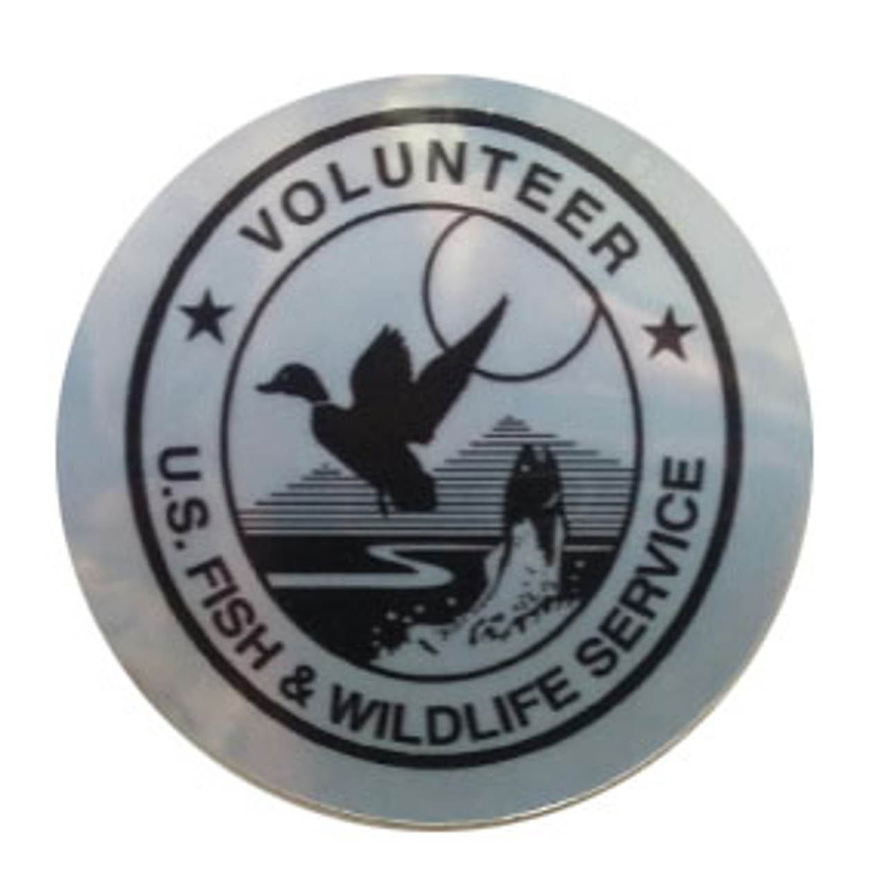 Fish & Wildlife Service Volunteer Sticker - SILVER