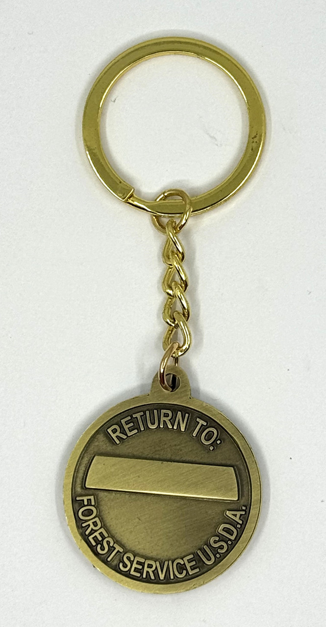 Forest Service Brass Keychain - Western Heritage Company, Inc