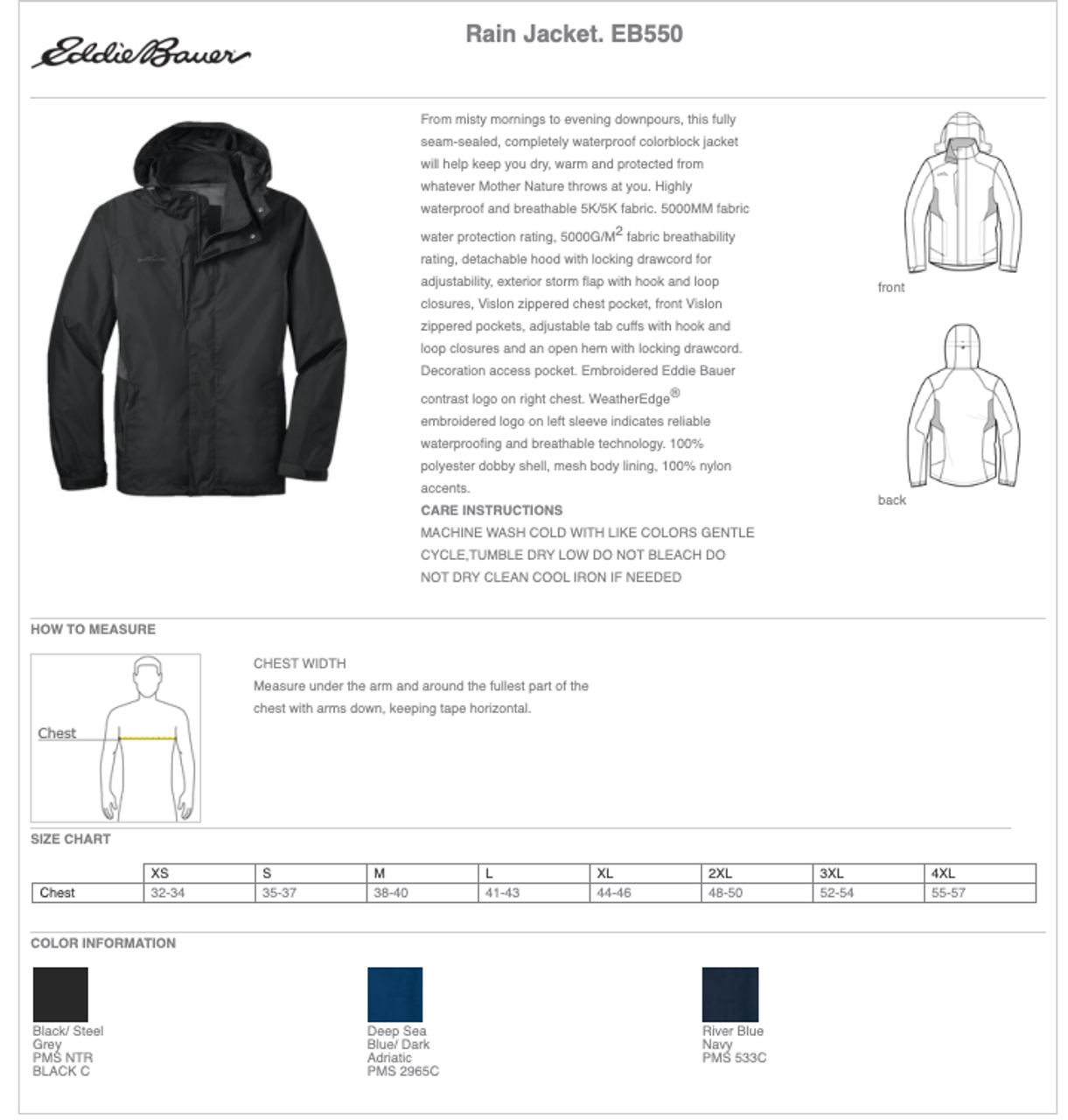 Eddie Bauer® Rain Jacket - Men's** (Restrictions Apply - see description)