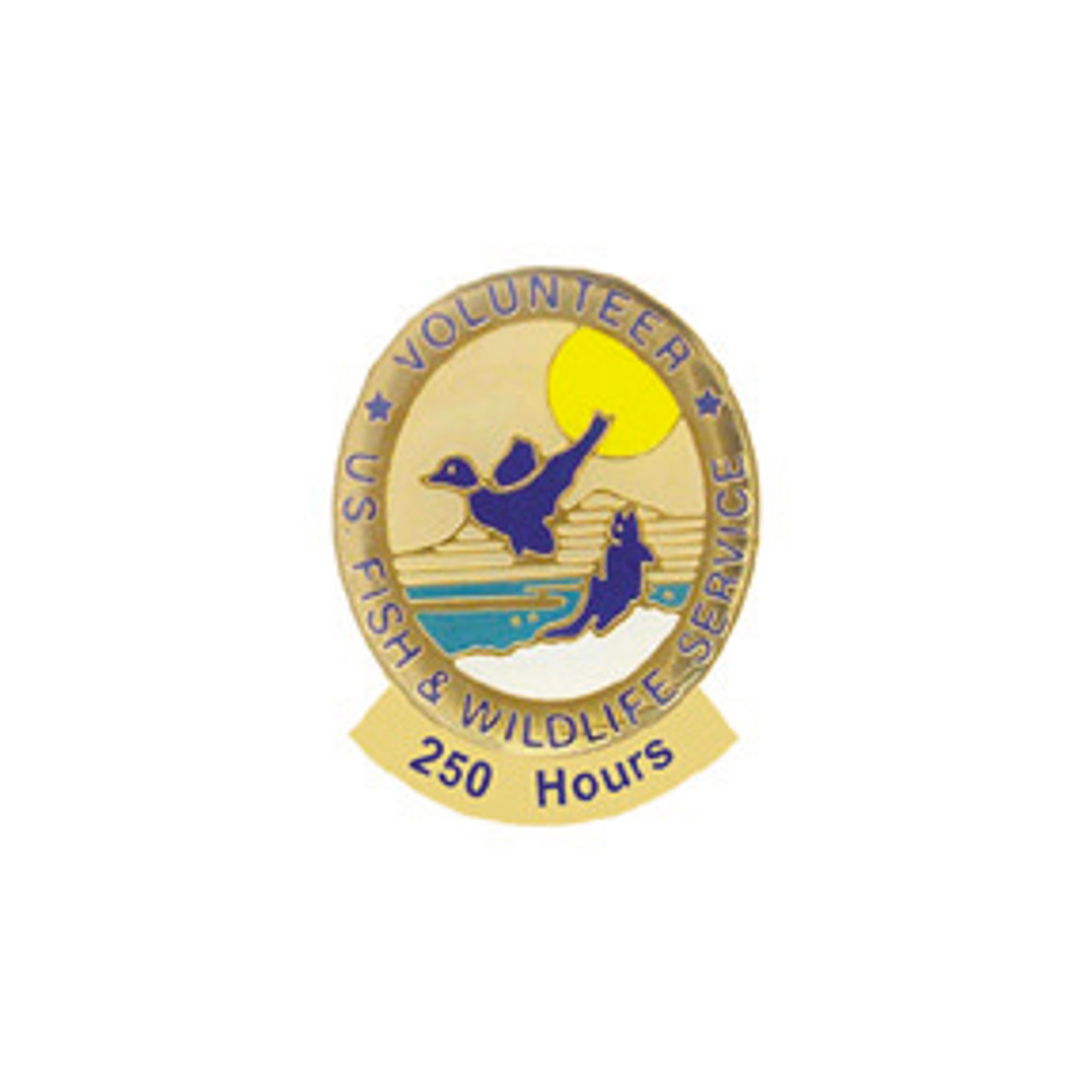 Fish & Wildlife Volunteer Hours Pin (5250 hours) (discontinued)