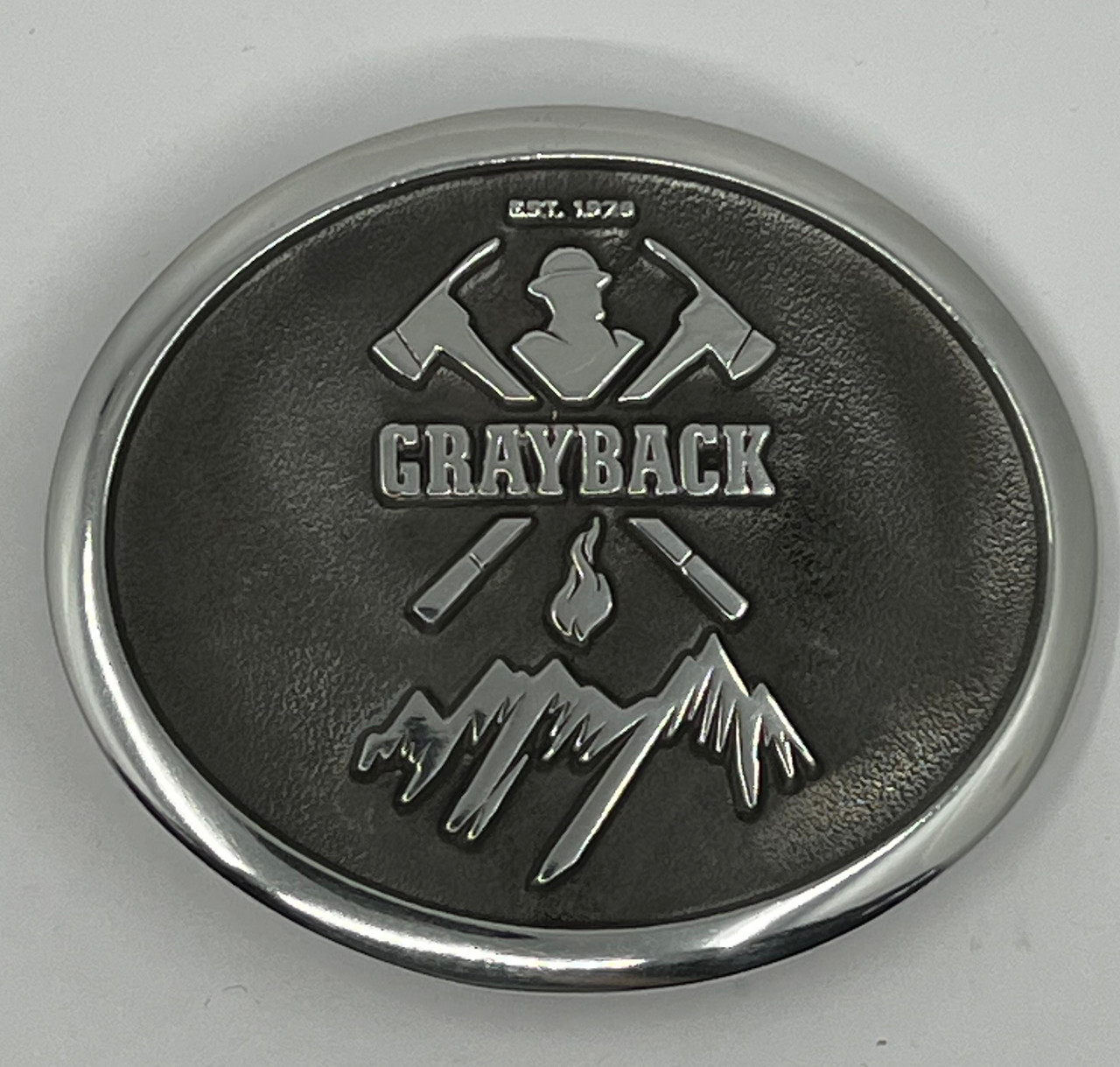 Grayback Forestry (oval-no border) Buckle (RESTRICTED)