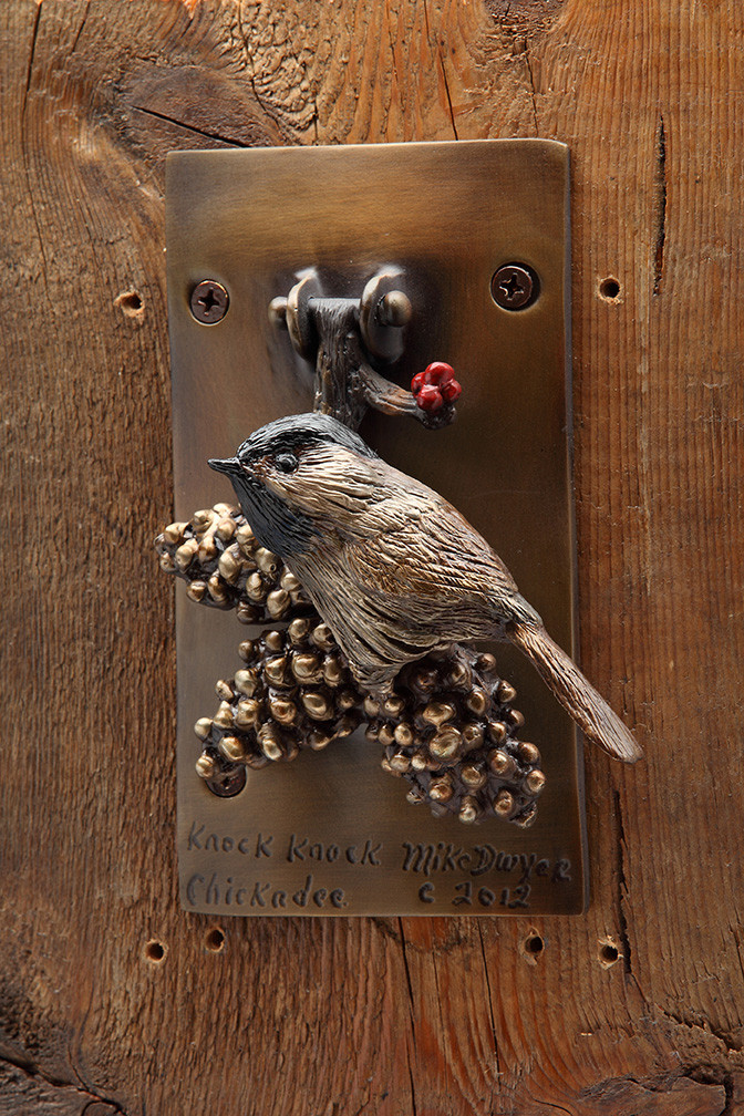 Knock Knock Chickadee (door knocker) - Western Heritage Company, Inc