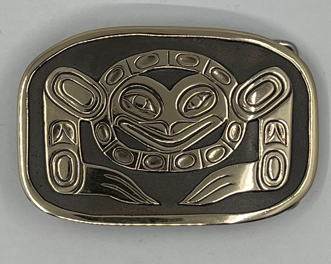 Alaska Indian Totemic Frog Buckle