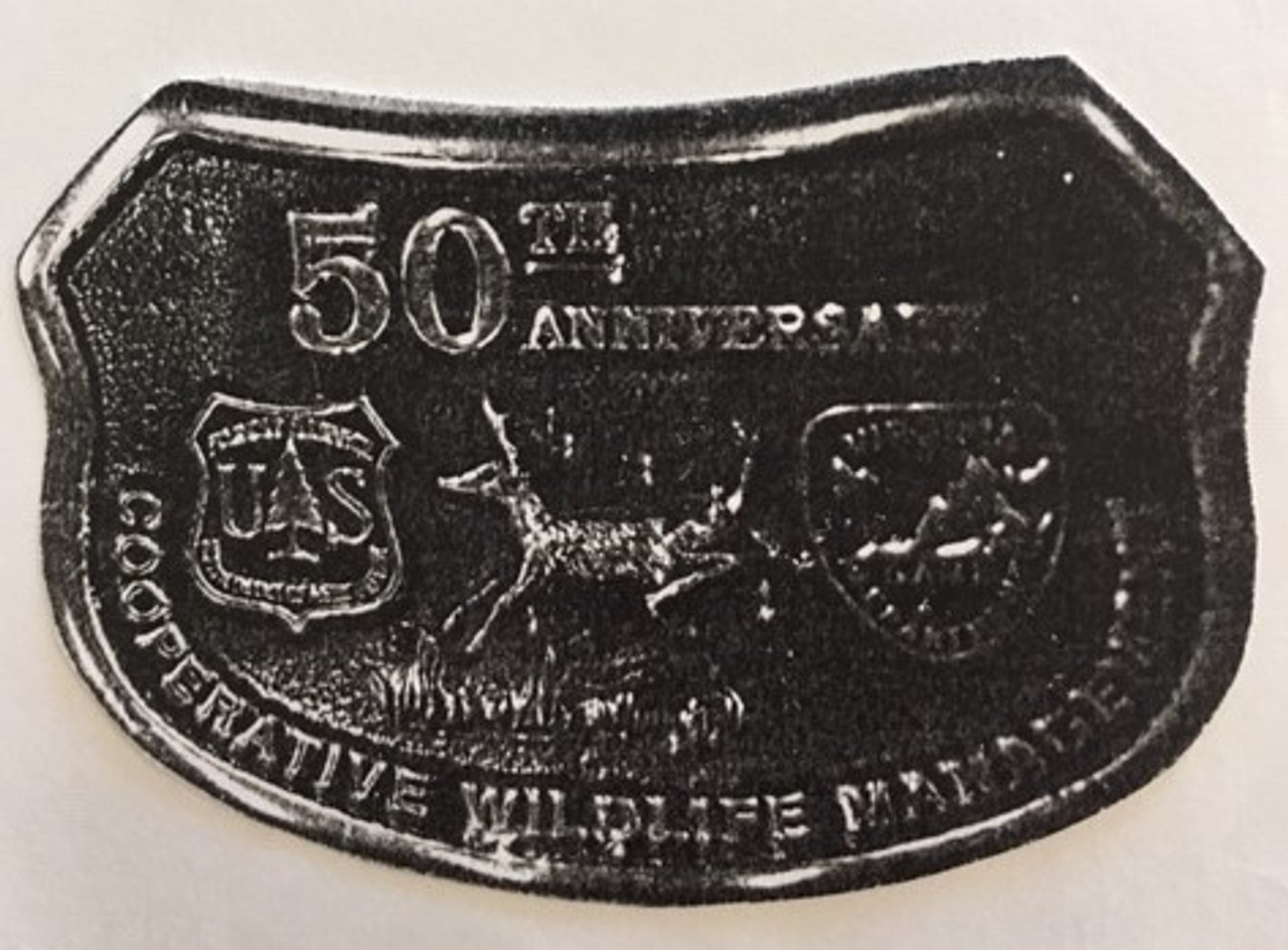 Cooperative Wildlife Management 50th Anniversary Buckle Cooperative Wildlife Management 50th Anniversary Buckle