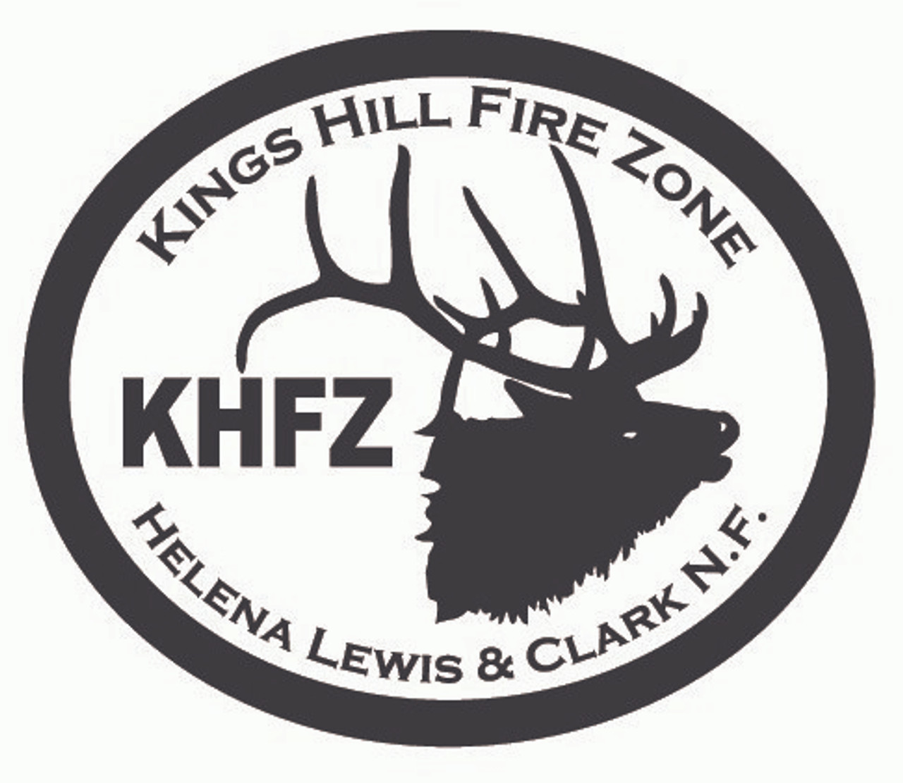 Kings Hill Fire Zone Helena Lewis & Clark National Forest Buckle (oval) (RESTRICTED)