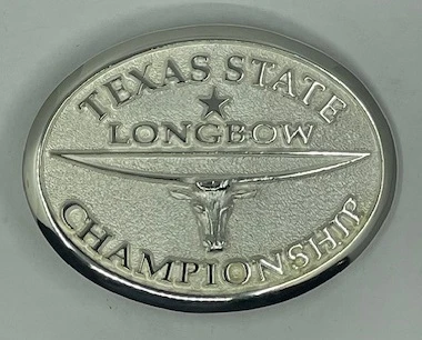 Texas State Longbow (Sculpted Face) Buckle (RESTRICTED)