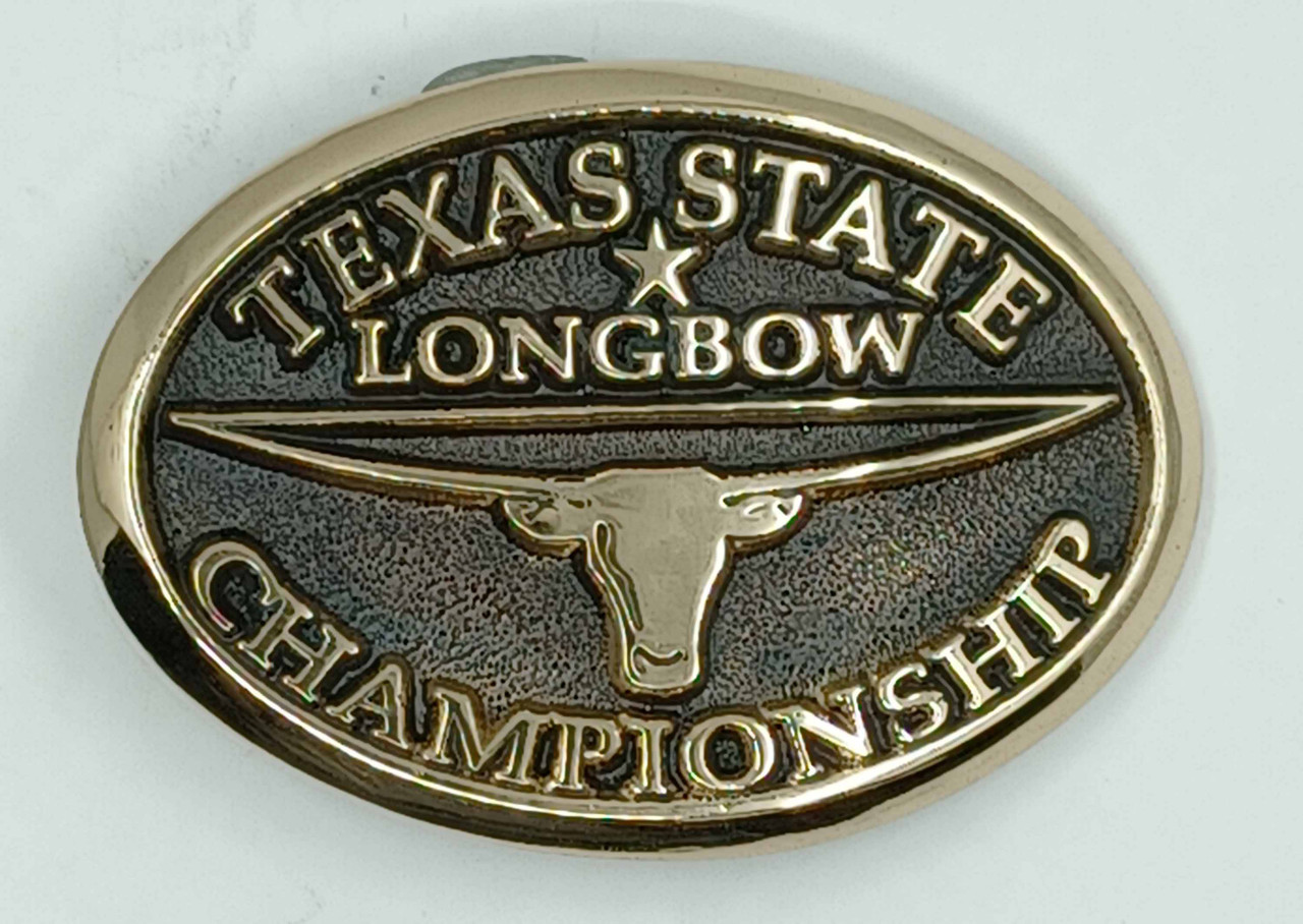 Texas State Longbow (Sculpted Face) DRESS Buckle (RESTRICTED) Texas State Longbow (Sculpted Face) DRESS Buckle (RESTRICTED)