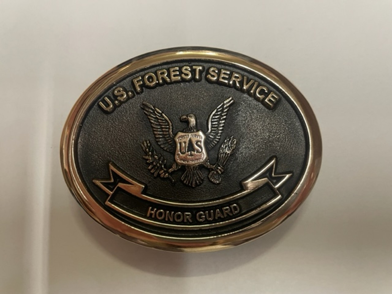 Forest Service Honor Guard Buckle w/ Sculpted Eagle OVERSIZED (RESTRICTED)