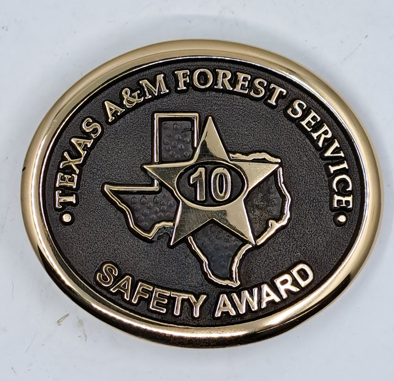 Texas A&M Forest Service Safety Award 10 Year Buckle (RESTRICTED) Texas A&M Forest Service Safety Award 10 Year Buckle (RESTRICTED)