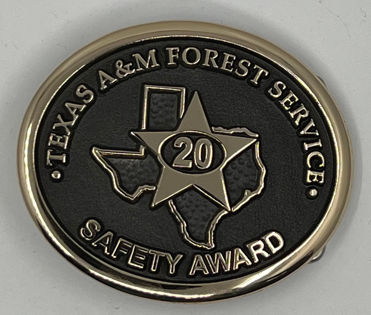 Texas A&M Forest Service Safety Award 20 Year Buckle (RESTRICTED)