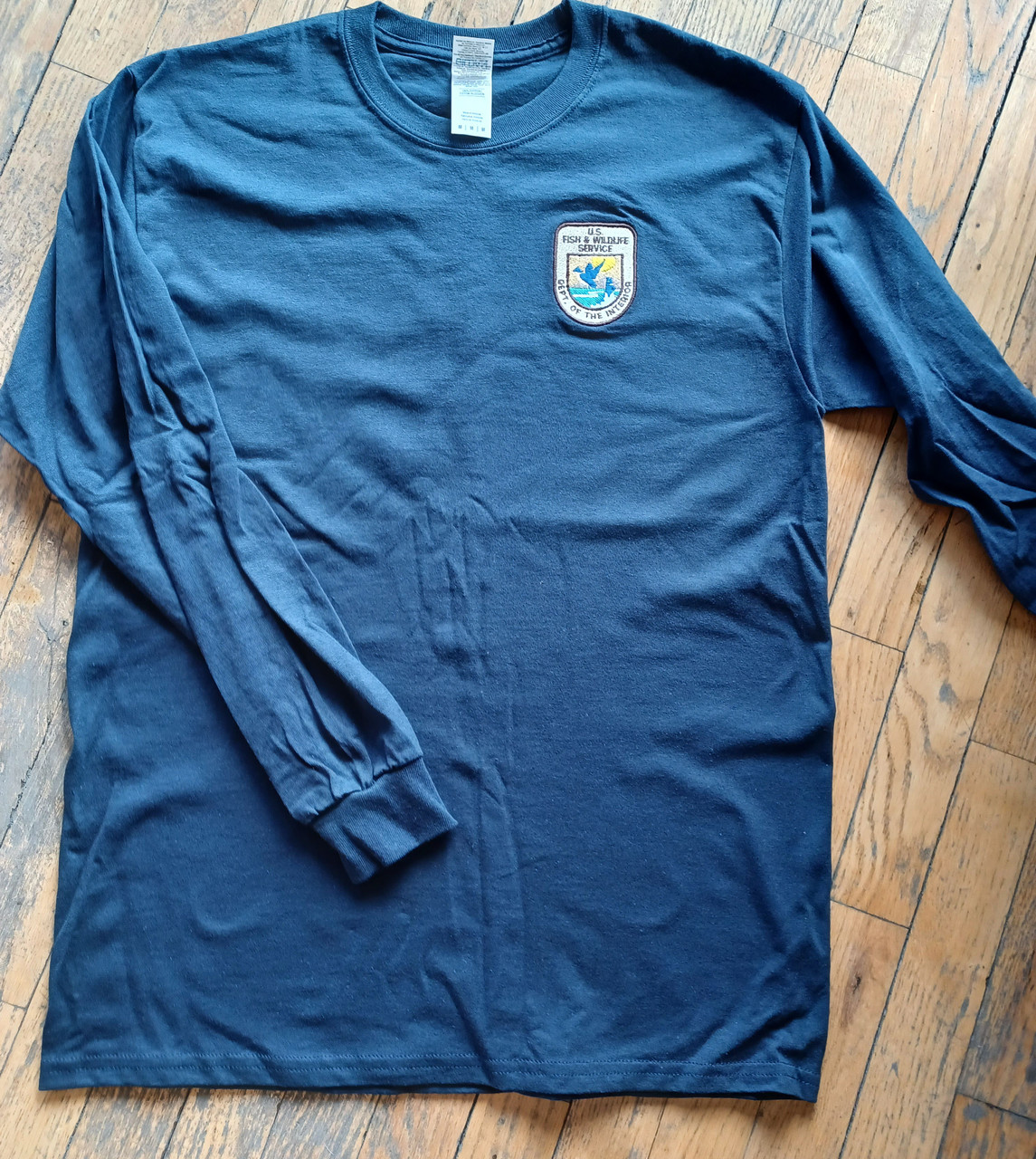 Fish & Wildlife Service Long Sleeve T-Shirts (Navy) 35% off