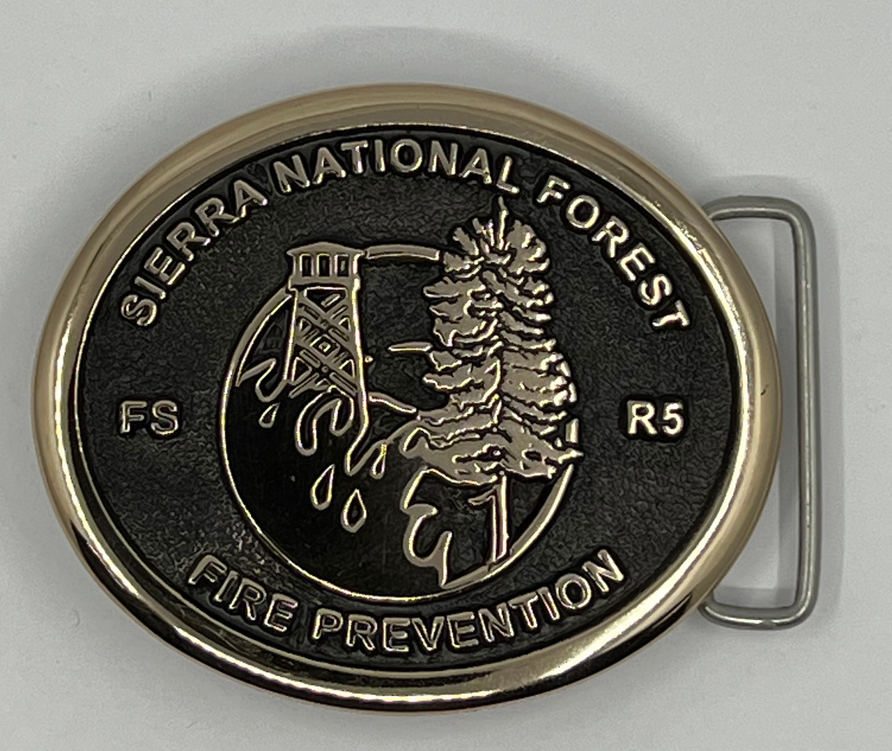 Sierra National Forest Fire Prevention R5 Buckle (RESTRICTED)
