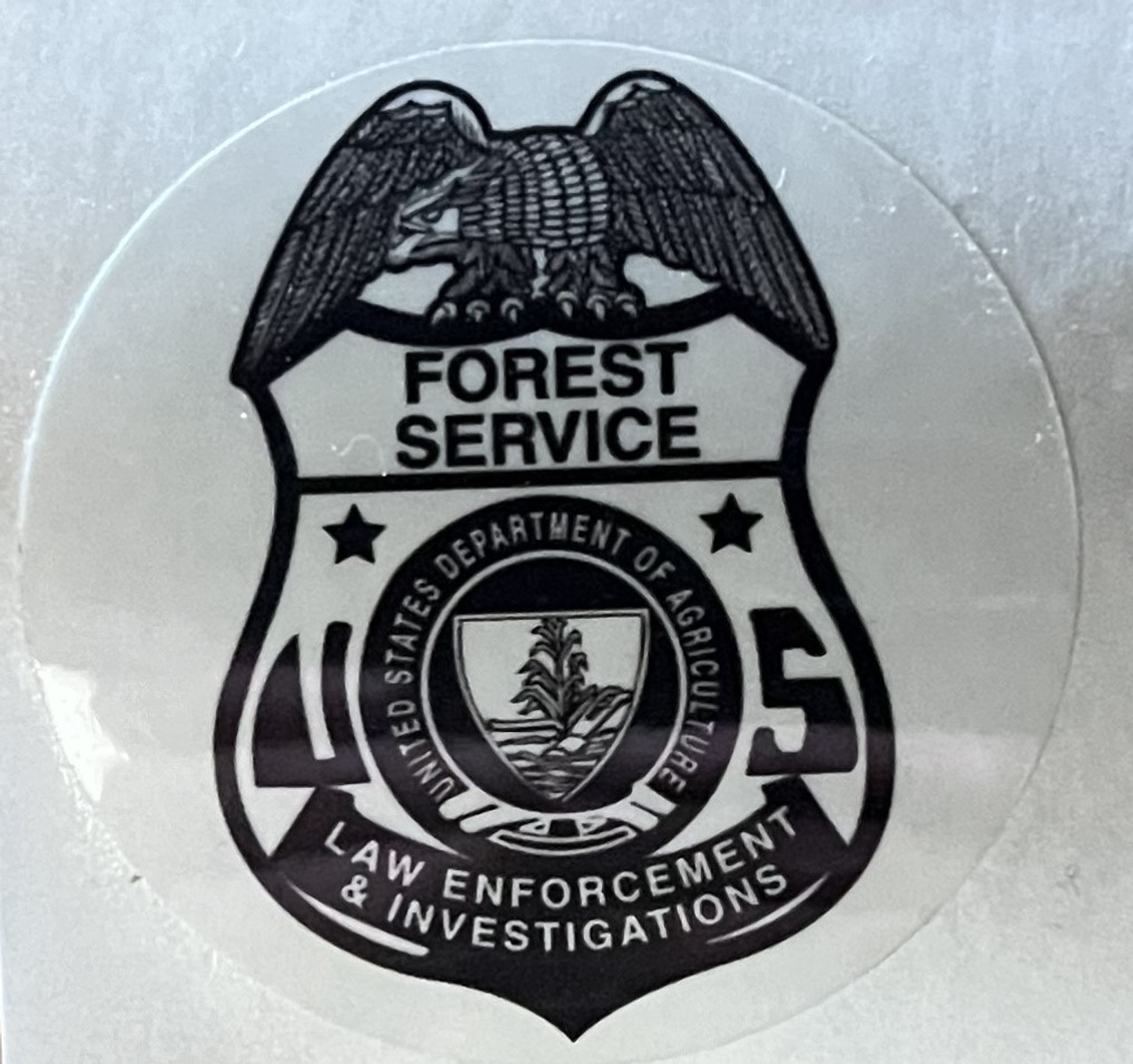 Forest Service Law Enforcement & Investigations Sticker - 1.75" CLEAR