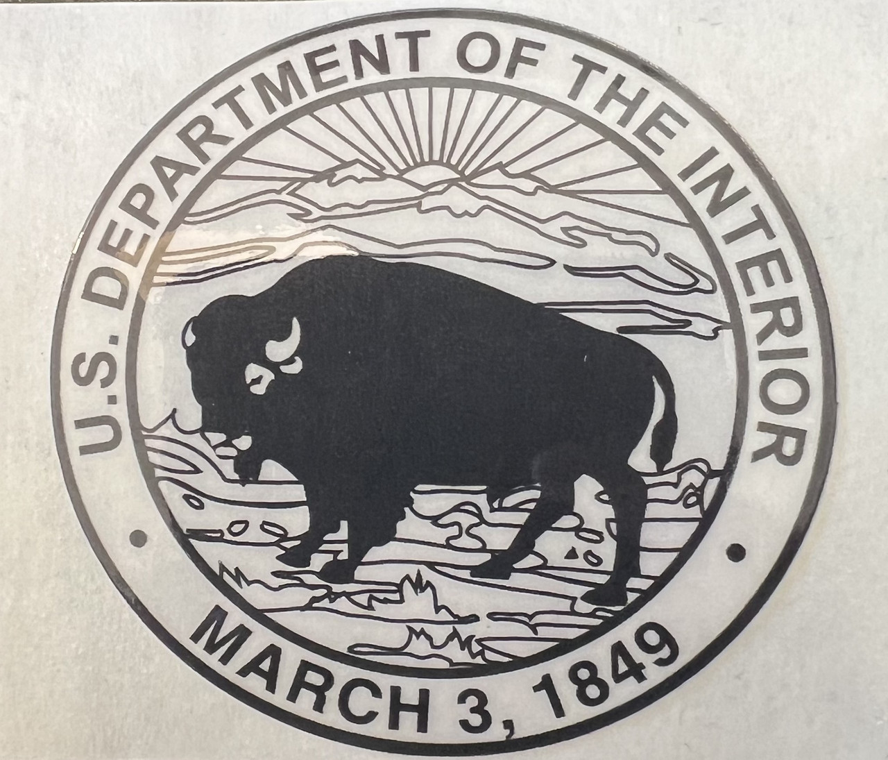 Department of the Interior (March 3, 1849) Sticker - CLEAR