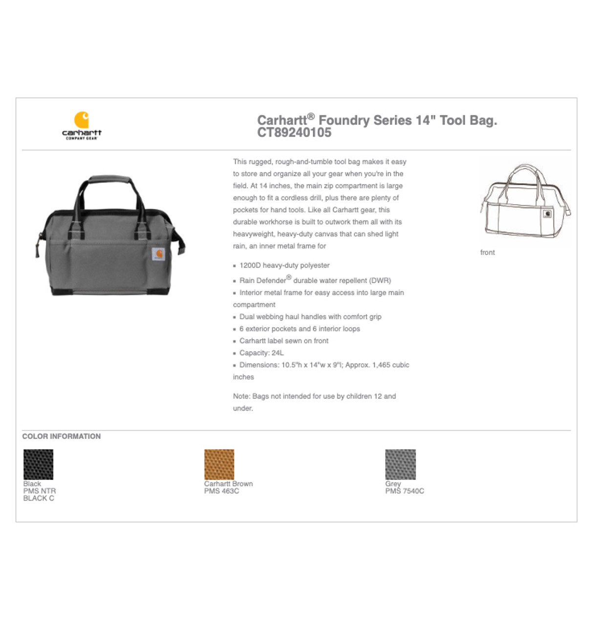 Carhartt® Tool Bag