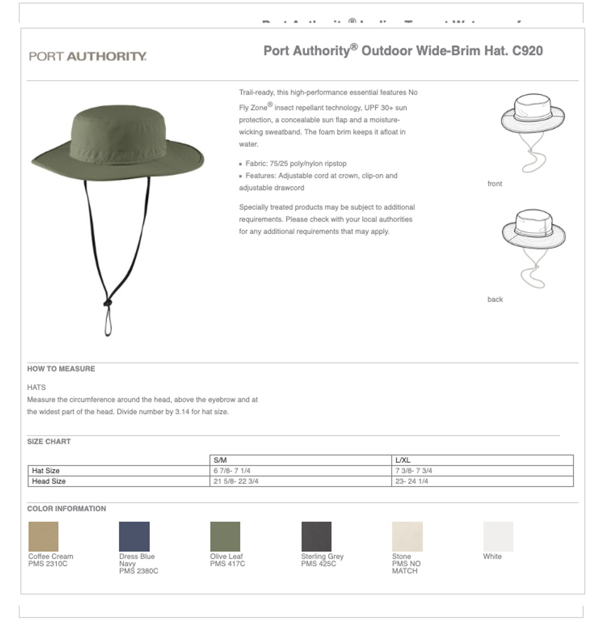 Port Authority® Outdoor Wide-Brim Sun Hat