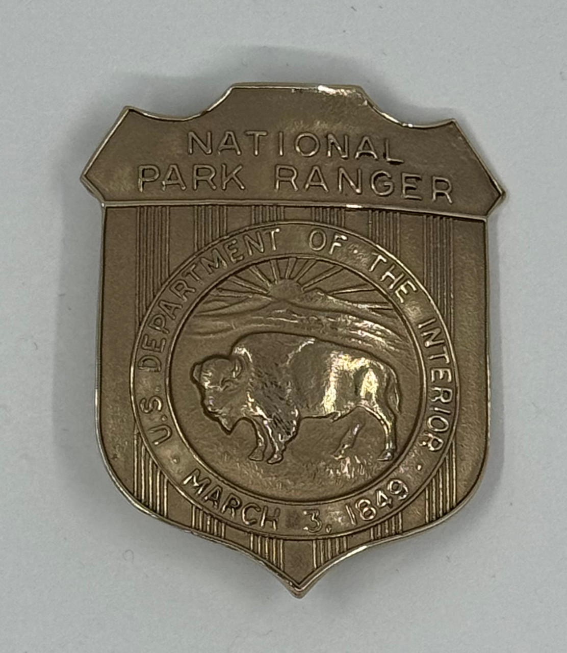 National Park Ranger Badge w/Buffalo (DOI)-CAST