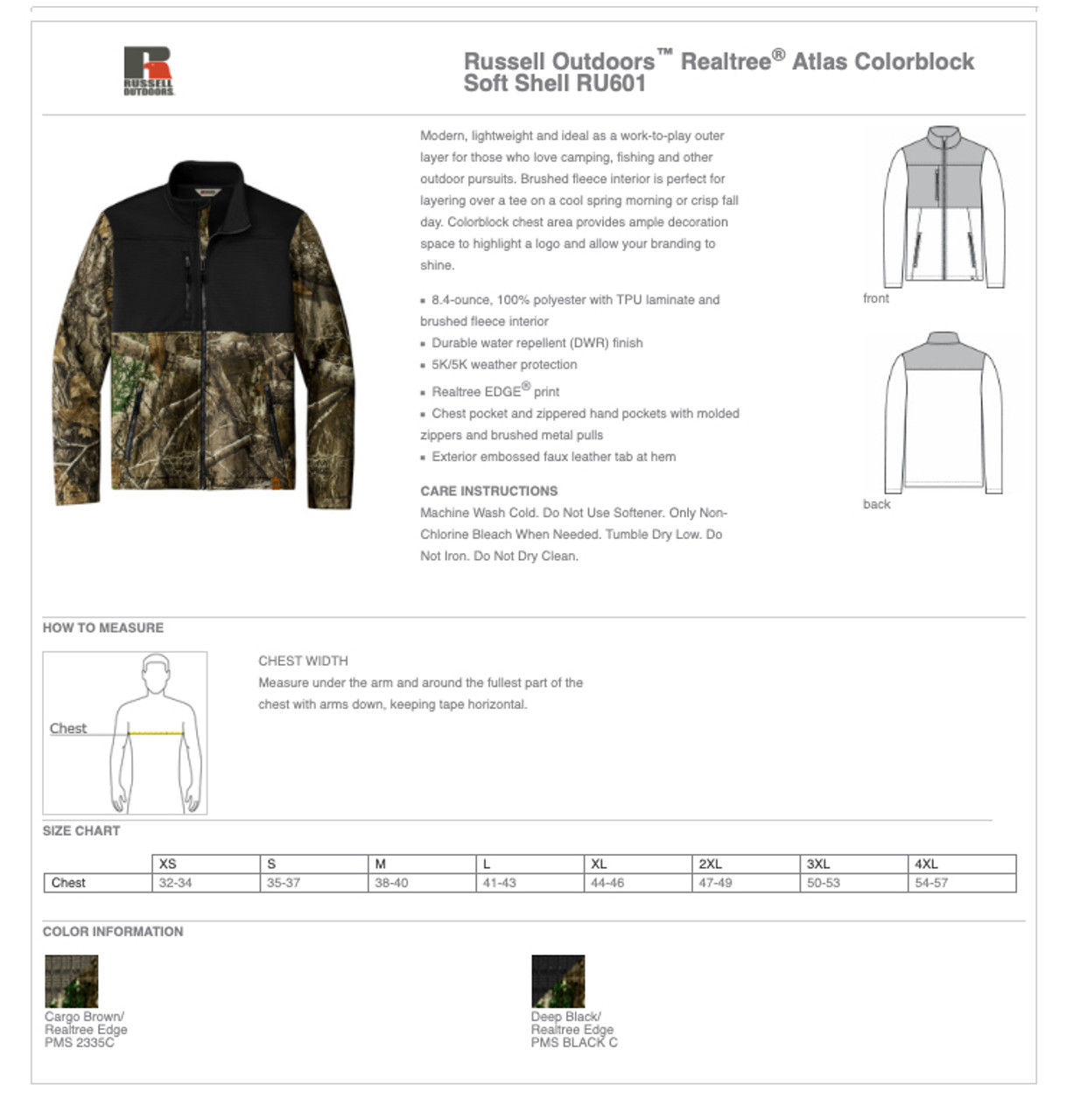 Russell Outdoors™ Camo Soft Shell Jacket - Men's** (Restrictions Apply - see description)