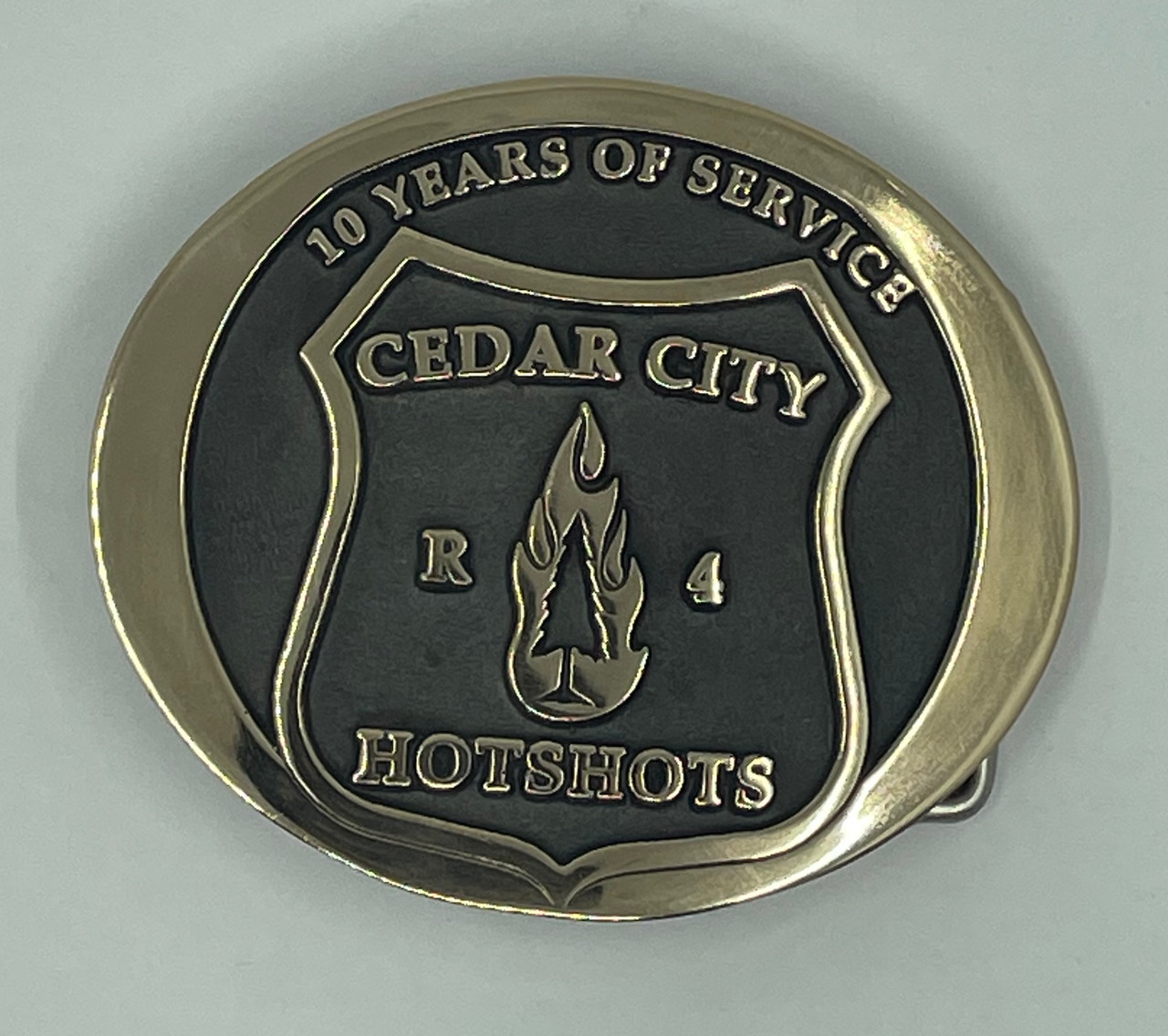 Cedar City R4 Hotshots 10 Years of Service Buckle (RESTRICTED) 