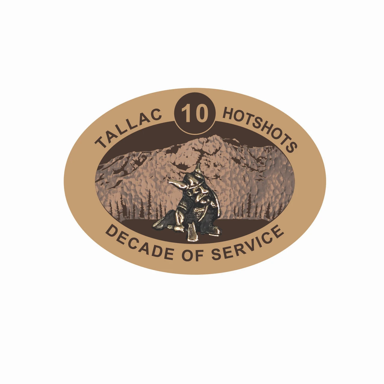 Tallac Hotshots 10 Decade of Service Buckle (RESTRICTED)