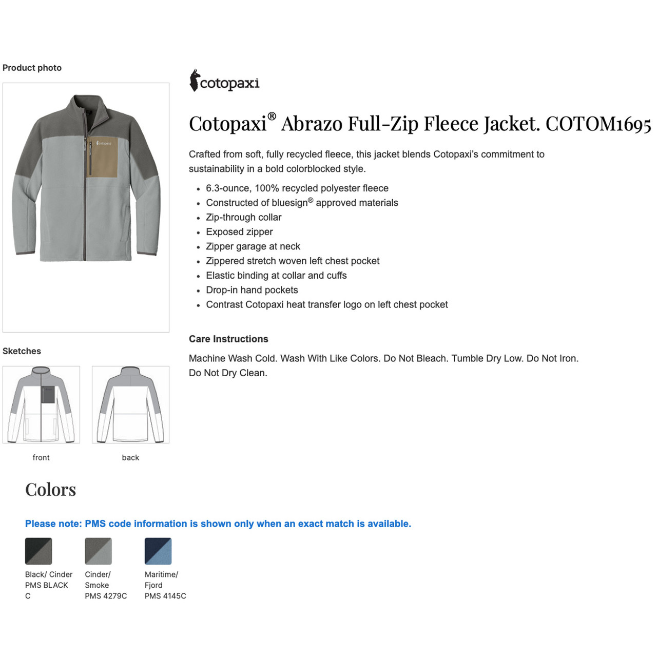 Cotopaxi® Abrazo Full-Zip Fleece Jacket - Men's