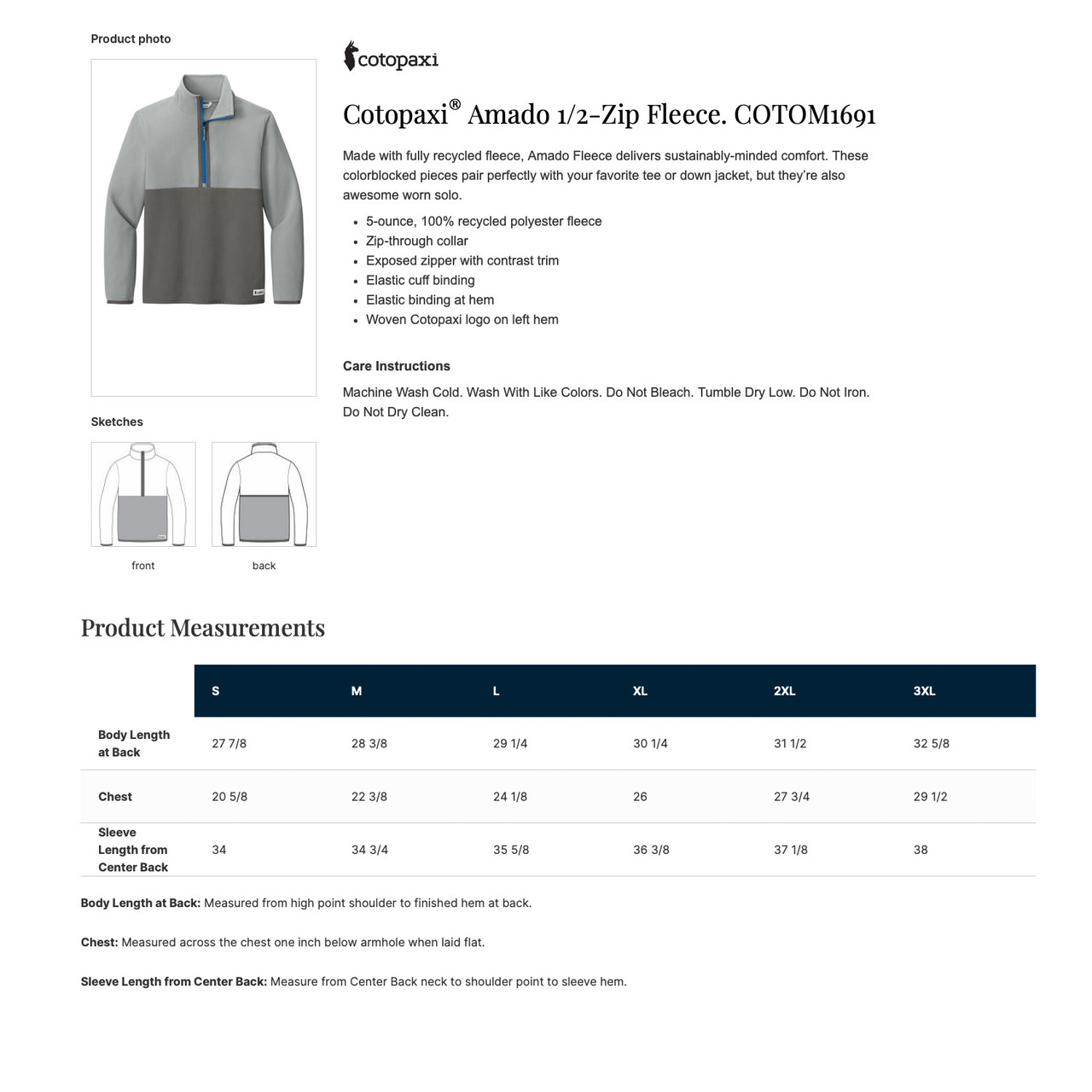 Cotopaxi® Amado 1/2-Zip Fleece - Men's