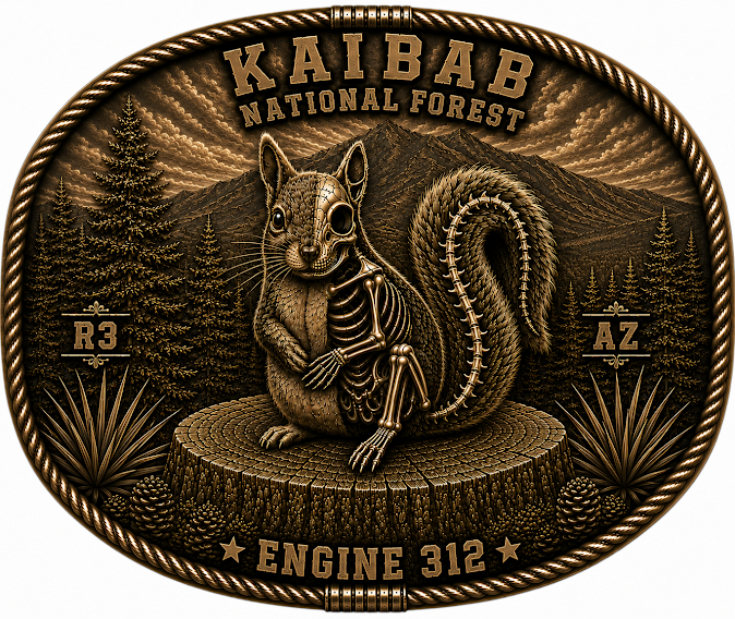 Kaibab National Forest Engine 312 Buckle (RESTRICTED) 
