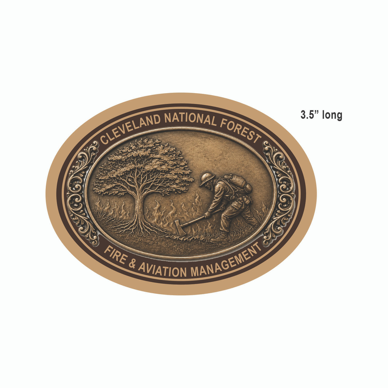 Cleveland National Forest Fire & Aviation Management Buckle (RESTRICTED) 