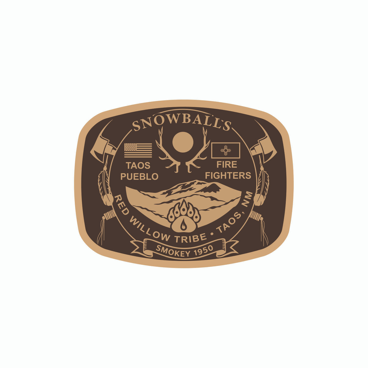 Snowballs Red Willow Tribe Taos Buckle (RESTRICTED) 