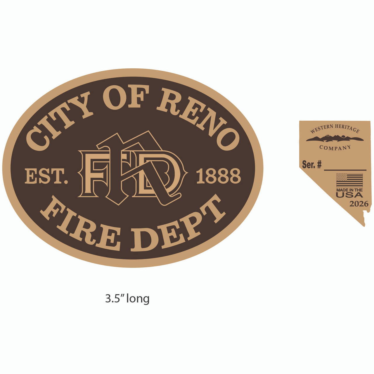 City of Reno Fire Department Est 1888 Buckle (RESTRICTED) 